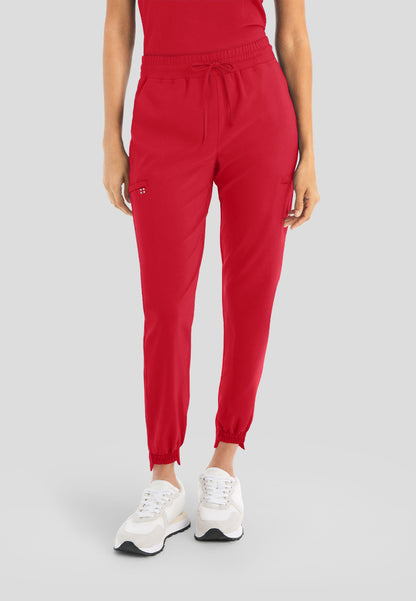White Cross CRFT Women's Jogger Scrub Pants - Racing Red - The Uniform Store