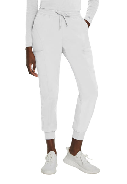 Women's Elastic Waist Jogger Scrub Pant - White